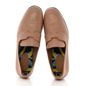 Hermes Goatskin Women’s Ancora Moccasin Beige